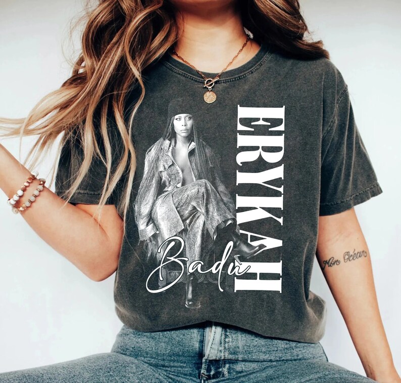 Retro Erykah Badu Shirt Erykah Badu Graphic Shirt Erykah Badu Rock Style Bootleg Shirt
