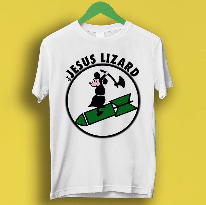 The Jesus Lizard Rock Punk Mouse Design Meme Gift Shirt Gamer Cult Movie Music Shirt P2795