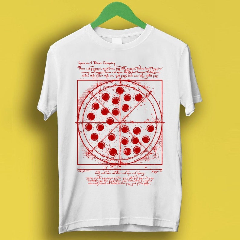 Vitruvian Pizza Leonardo Da Vinci Spider Tom Movie Meme Shirt Funny Style Aesthetic Cult Music Gift Shirt Shirt P2523