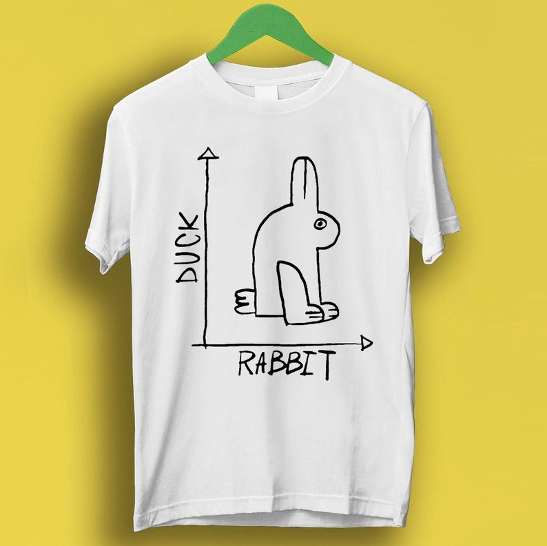 Rabbit Duck Drawing Meme Gift Funny Shirt Style Gamer Cult Music Shirt P3220