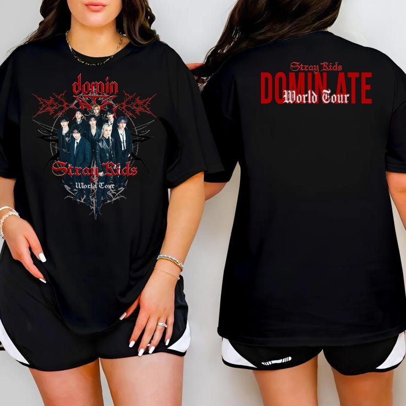 New Stray Kids Dominate World Tour Us Shirt Skz Merch Stray Kids Shirt