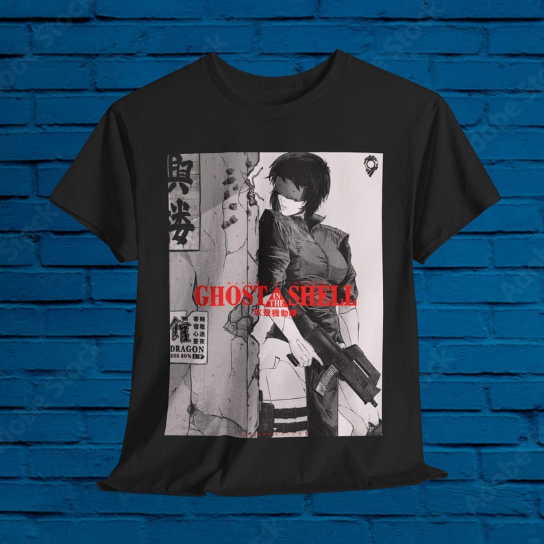 Ghost In The Shell Rare Poster! Major Motoko! Cyberpunk Shirt