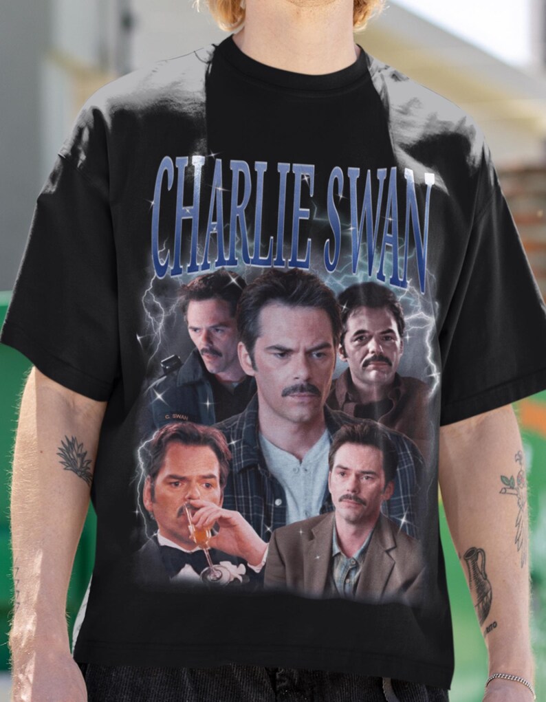Charlie Swan Vintage 90’S Shirt Billy Burke Fan Made Shirt Team Charlie Shirt