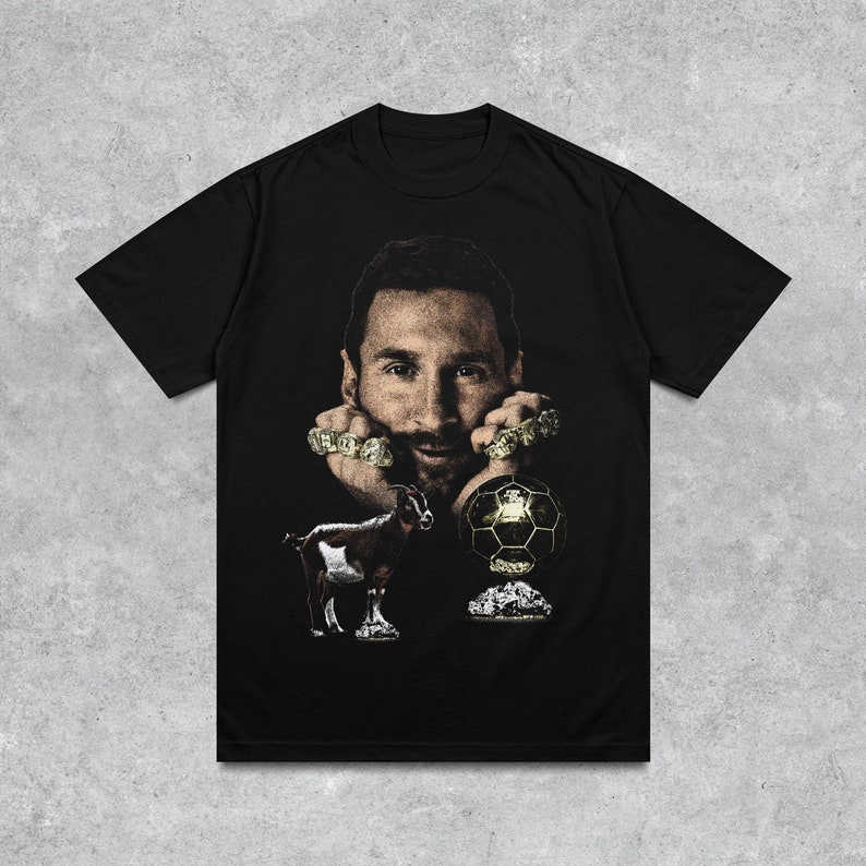 Lionel Messi 8 Ballon D’Or Greatest Of All Time Goat Soccer Football Shirt Iconic Football Shirt