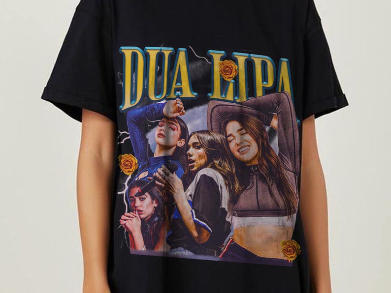 Retro Dua Lipa Inspired Shirt – Trendy Gildan 64000 Shirt, Pop Star Design For Fans