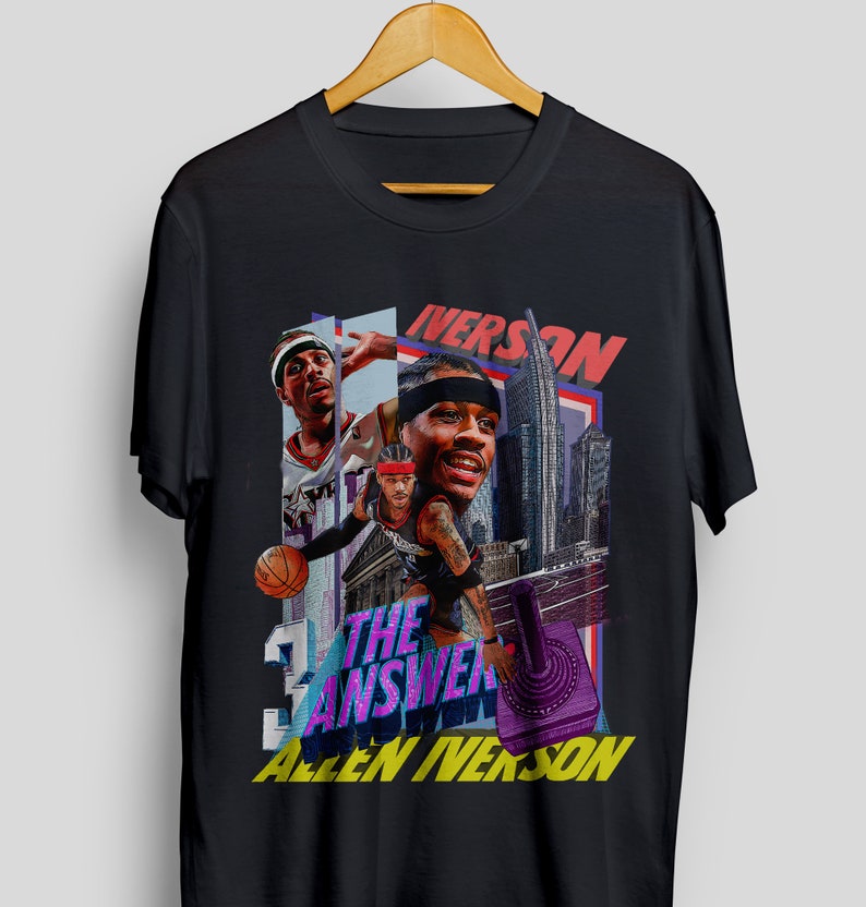 Allen Iverson Shirt Throwback Shirt Shirt, Nba Shirt, Philadelphia 76Ers Shirt, Nba Vintage – Unisex