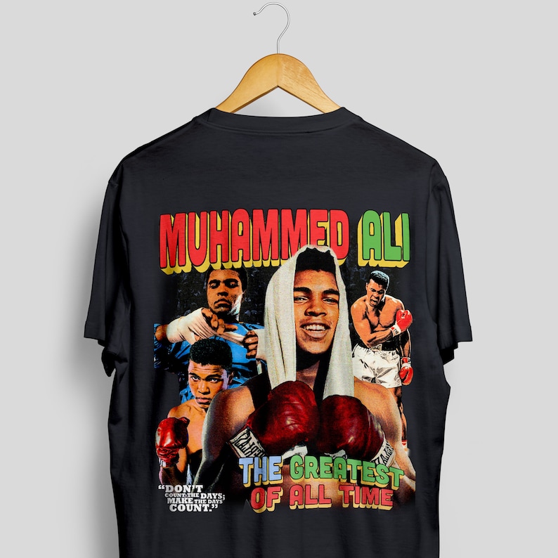 Muhammed Ali Front And Back Shirt Throwback Shirt, Shirt, Rap Shirt, , Vintage – Unisex