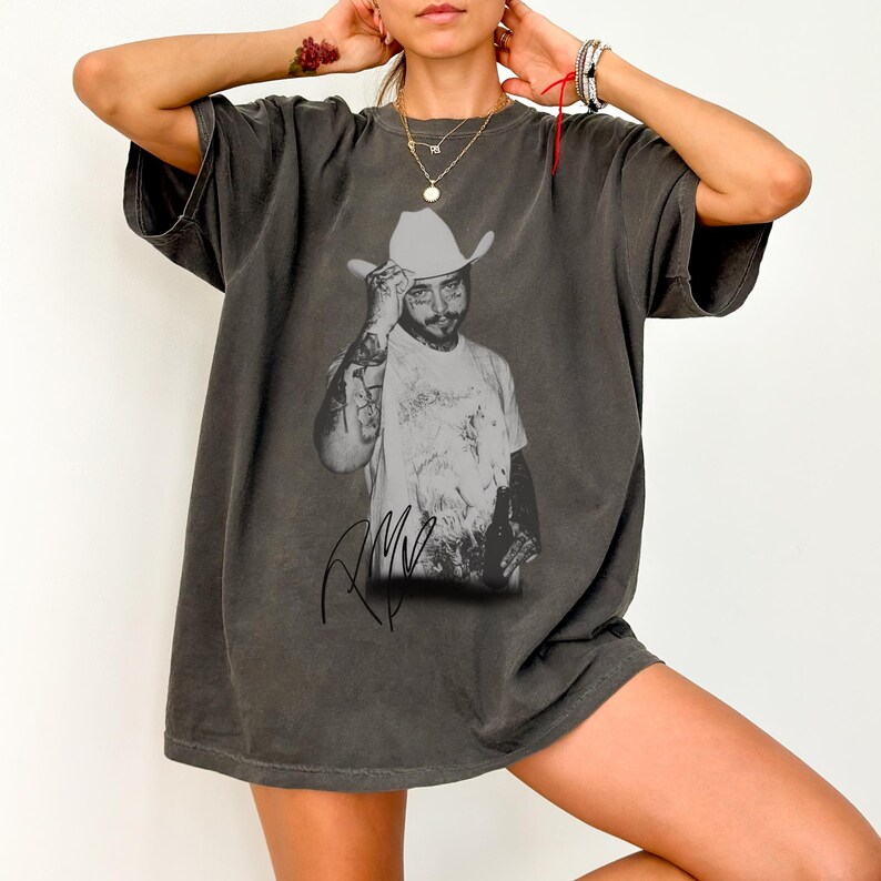 Vintage Cowboy Post Malone Shirt Retro Posty 90S Austin Album Shirt
