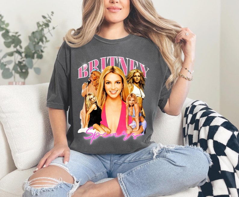 Retro Britney Spears Shirt Britney Spears Inspired Bootleg Rap Shirt 90S Pop Music Shirt