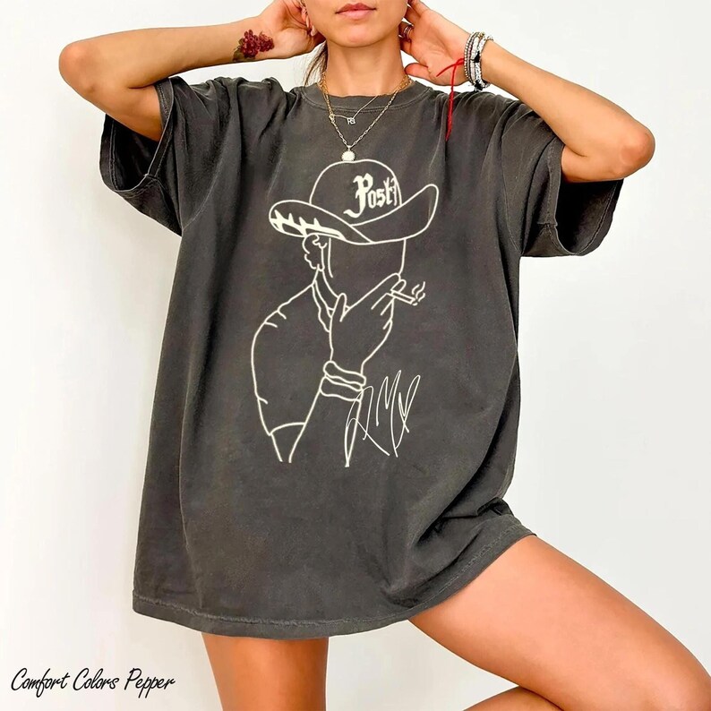 Cowboy Post Shirt Posty Shirt Western Graphic Shirt