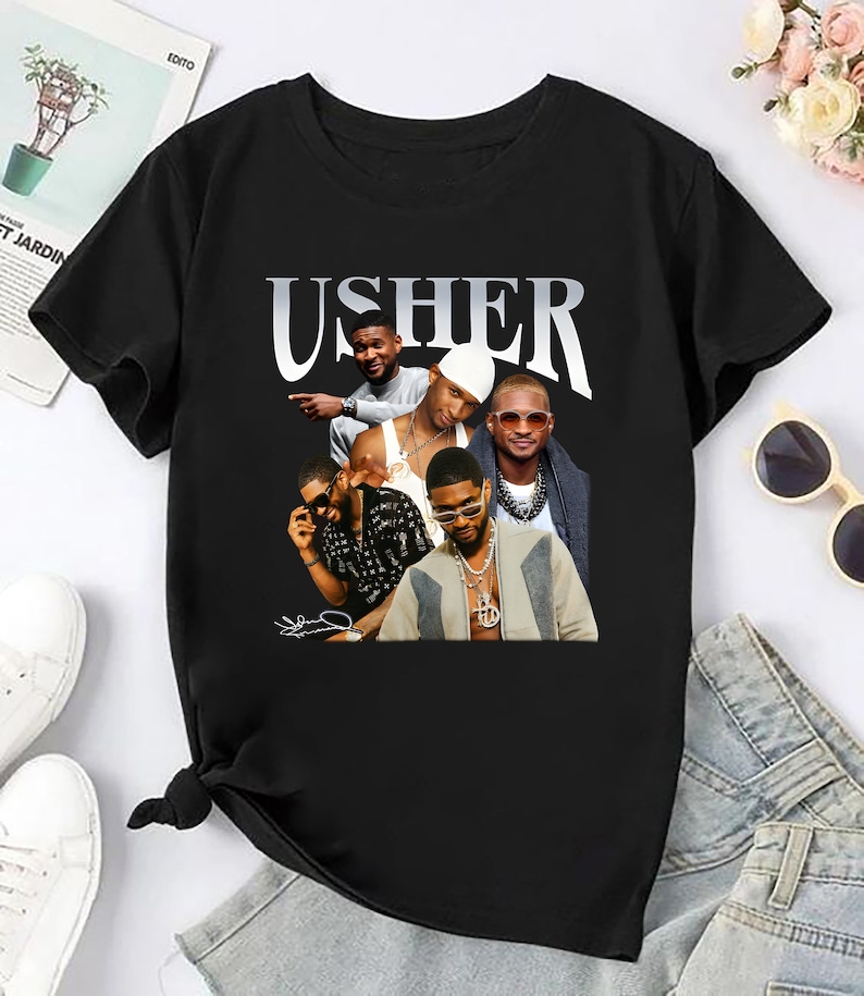 Usher Signatures 90S Vintage Shirt Usher Homage Shirt Usher Merch