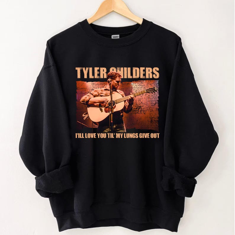 Tyler Childers Concert Shirt, I’Ll Love You Till My Lungs Give Out Signature Clothing