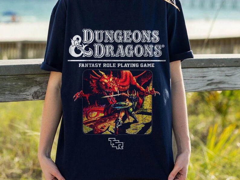 Vintage Unisex’S Shirt Size Usa Heavy Dungeon & Dragon 1974 Inspired Shirt