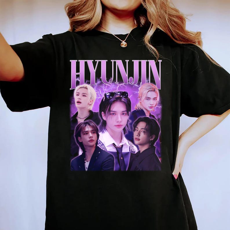 Stray Kids Hyunjin Retro 90S Bootleg Shirt Stray Kids Kpop Shirt