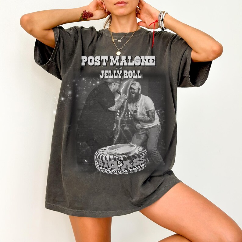 Post Malone Jelly Roll Vintage Shirt Post Malone Vintage Shirt Big Ass Stadium Tour