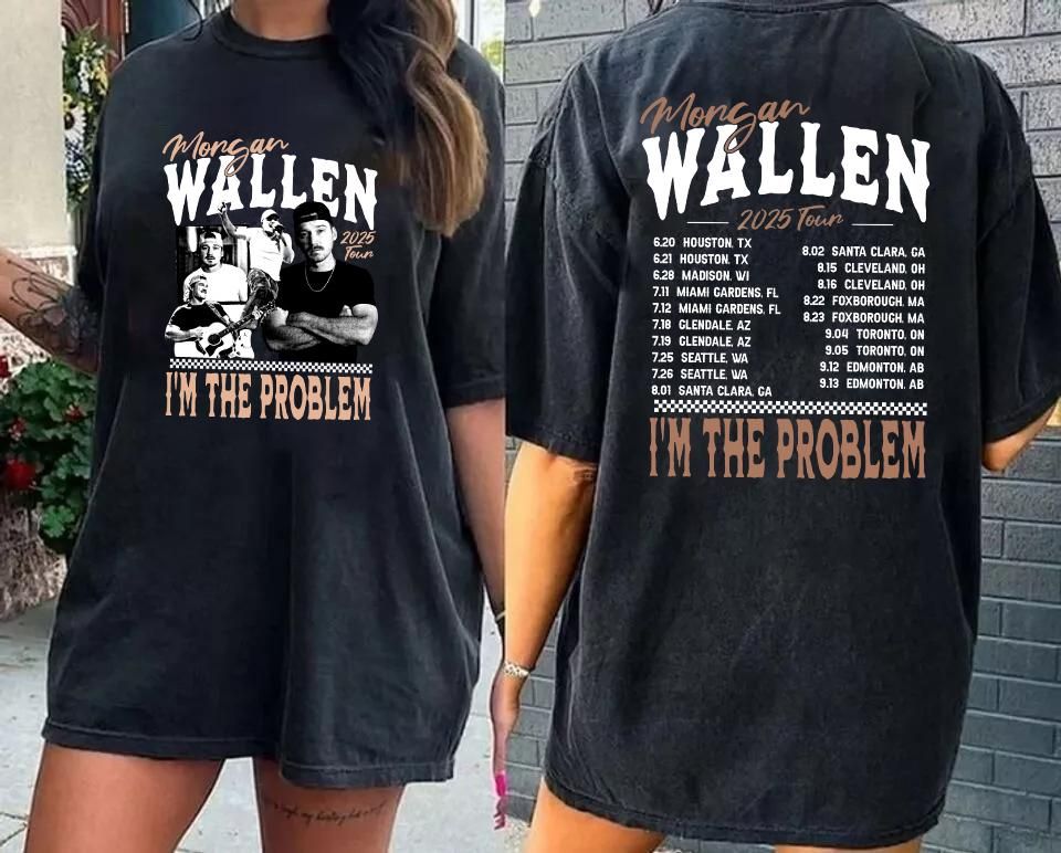 Wallen Western Tour Merch Shirt, Country Music Lover Gift,Morgan I’M The Problem Tour 2025 T-Shirt, Wallen Concert 2025
