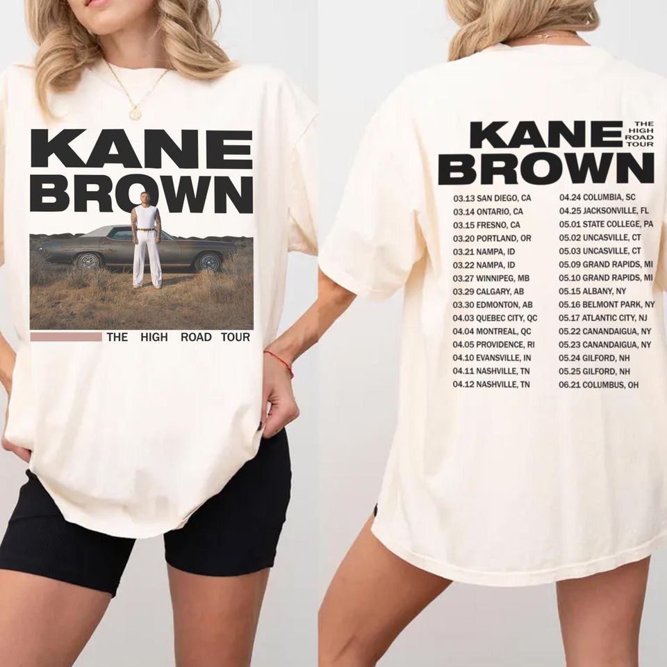 2025 Kane Brown The High Road Tour T- Shirt, Kane Brown 2025 Concert, Kane Brown Fan Gifts, Kane Brown Merch