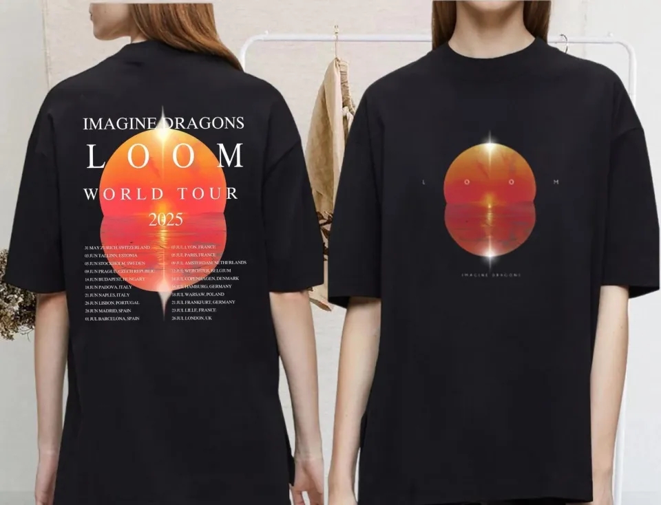 Graphic Imagine Dragons Loom Tour 2025 T-Shirt, Imagine Dragons Band Shirt