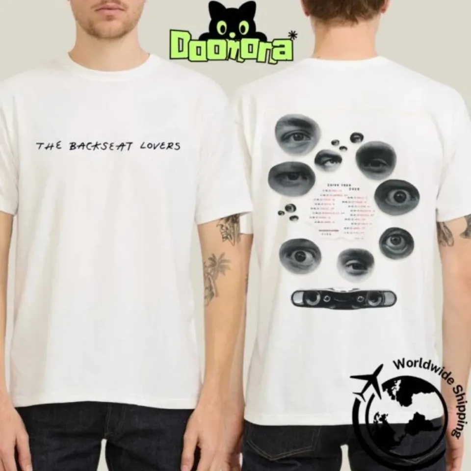 The Backseat Lovers Band Eu Uk Tour Dates 2025 Double Sided T-Shirt