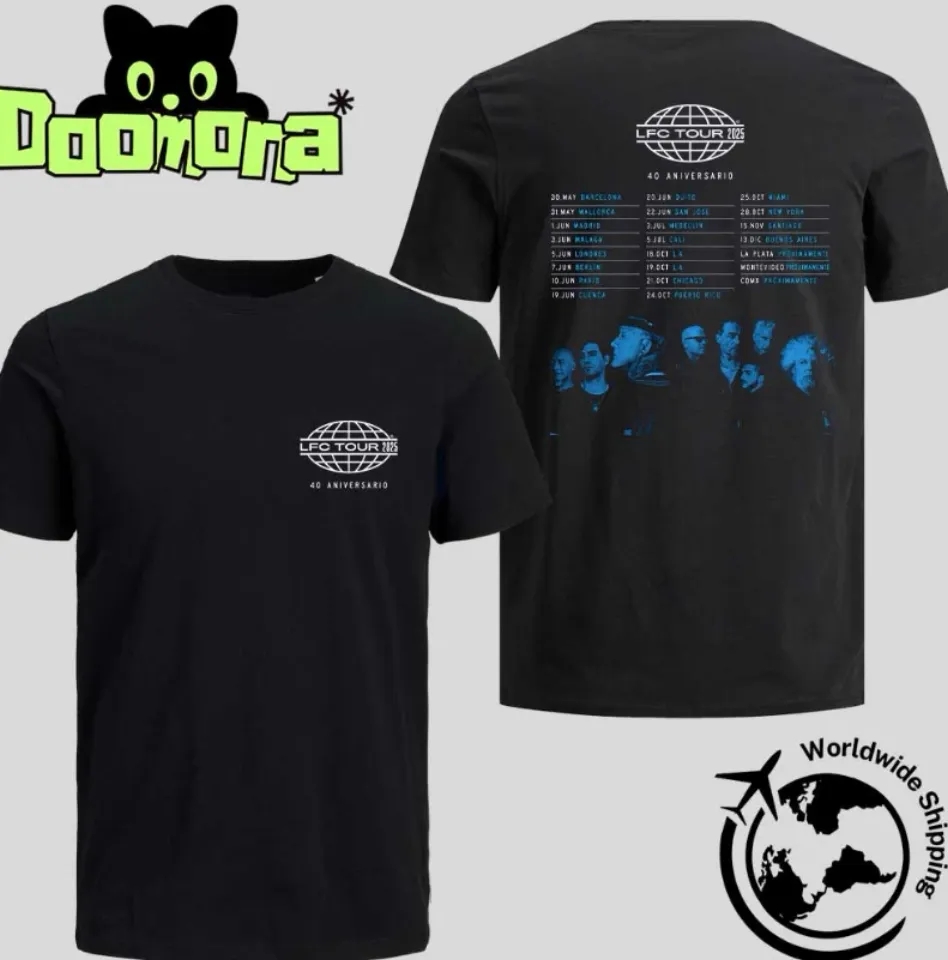 Los Fabulosos Cadillacs 2025 Tour Dates Double Sided T-Shirt