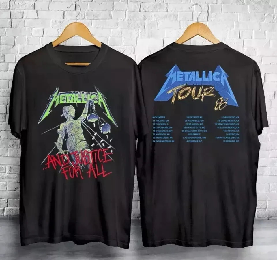 1988 Metallica And Justice For All Tour T-Shirt