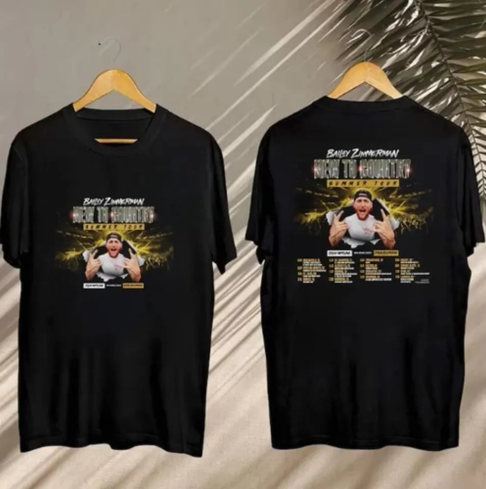Bailey Zimmerman 2025 New To Country Tour Shirt