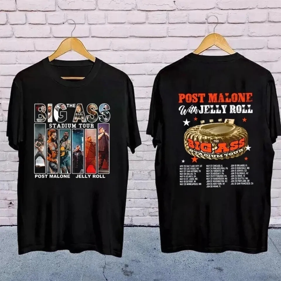Post Malone Big Ass Stadium Tour 2025 Double Sided T-Shirt