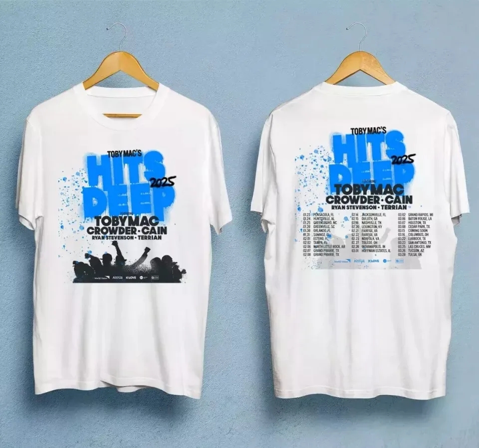 Tobymac Hits Deep Tour 2025 Twoside White Shirt