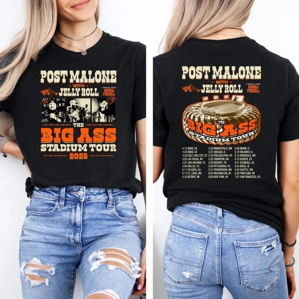 Post Malone Jelly Roll Double Sided T-Shirt