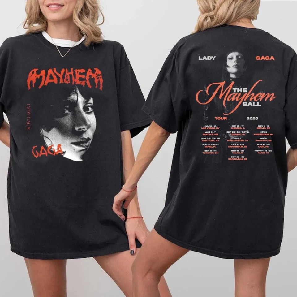 2 Sided Ld Ga The Mayhem Ball Tour 2025 T-Shirt