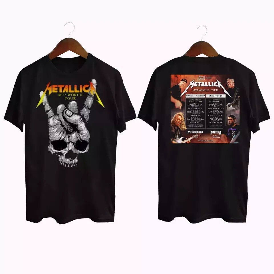 Metallica Band Metal Tour 2025 M72 Tour Music Event T-Shirt