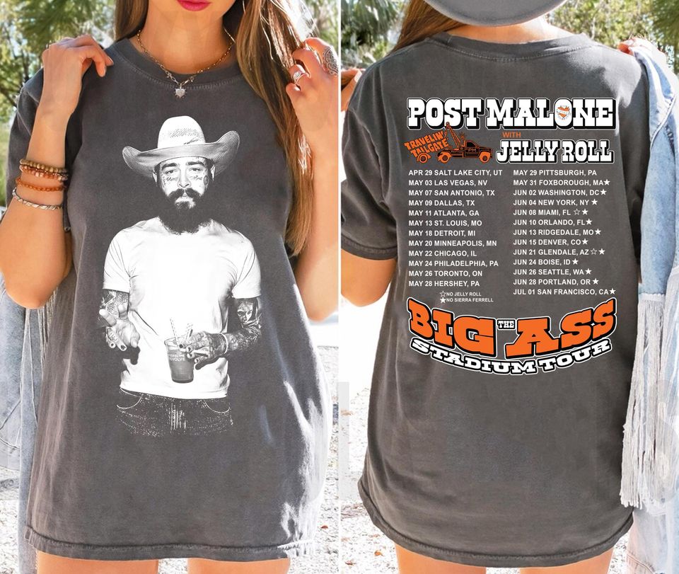 Jelly Roll Double Sided T-Shirt, Western Graphic Tee, Country Music Tour Outfit