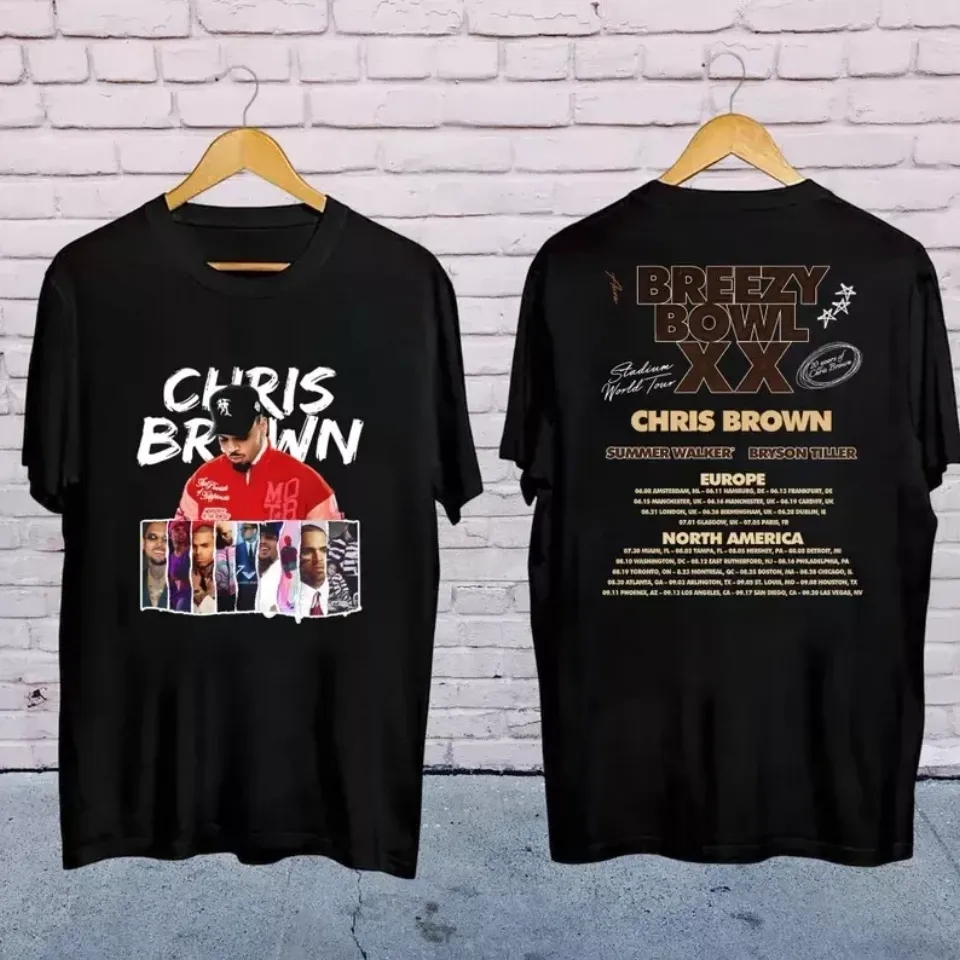 Chris Brown Graphic Shirt, 2025 Chris Brown Breezy Bowl Xx Tour T-Shirt