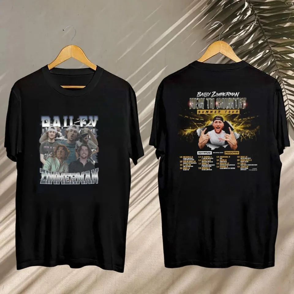 2025 Bailey Zimmerman New To Country Tour T-Shirt