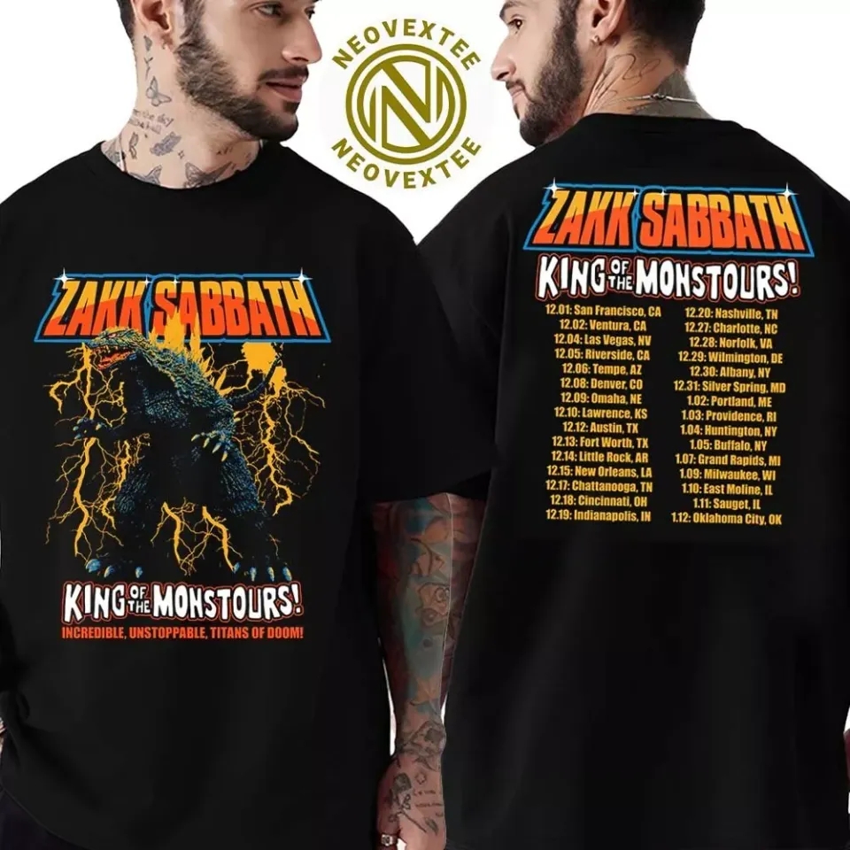 Zakk Sabbath King Of Monstours Tour Incredible Unstoppable Titans Of Dooom T-Shir