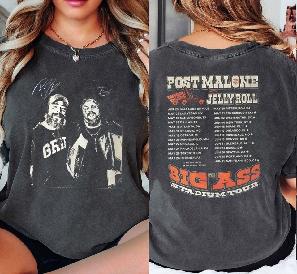 Vintage Big Ass Stadium Tour Shirt – Malone Jelly Tour Merch For Rap And Hip Hop Lovers