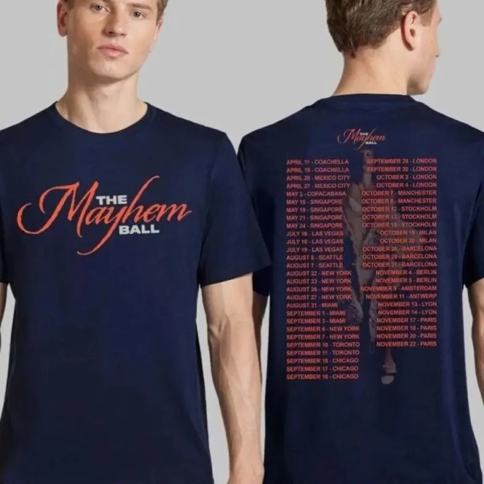 Ld Ga The Mayhem Ball Tour Double Sided T-Shirt