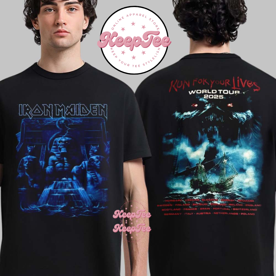 Iron Maiden Run For Your Lives World Tour 2025 Merch Shirt