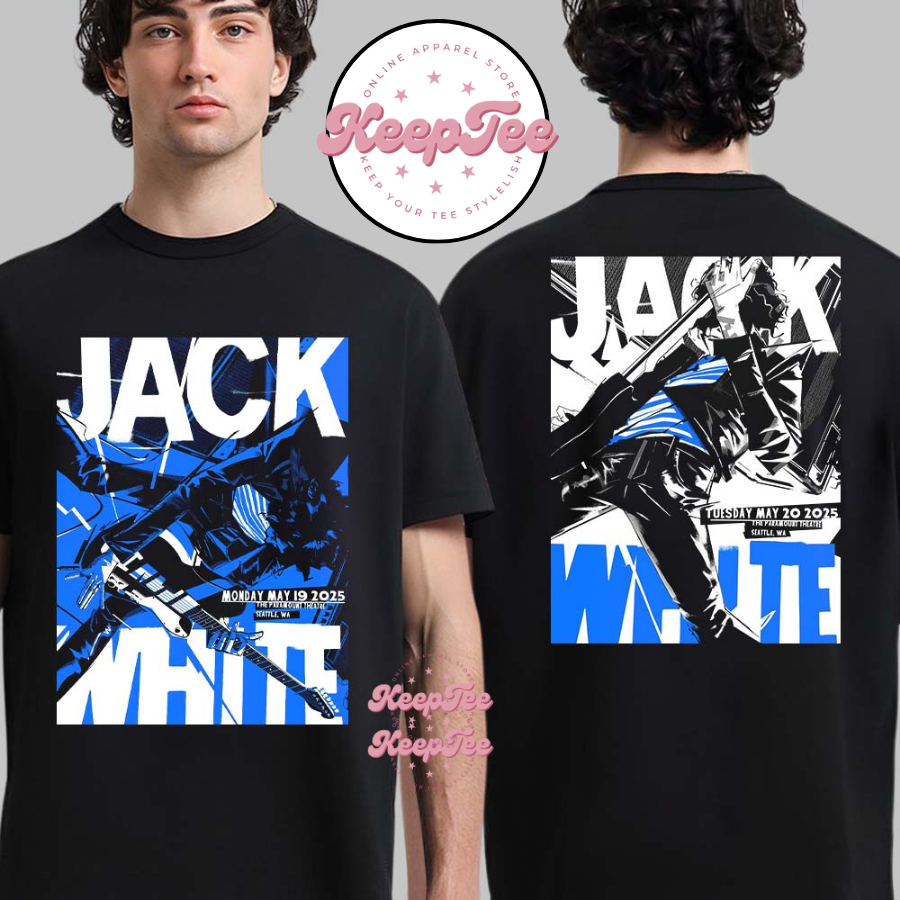 Jack White Seattle Washington Night 1 And 2 Combined Poster At The Paramount Theatre 2025 Shirt