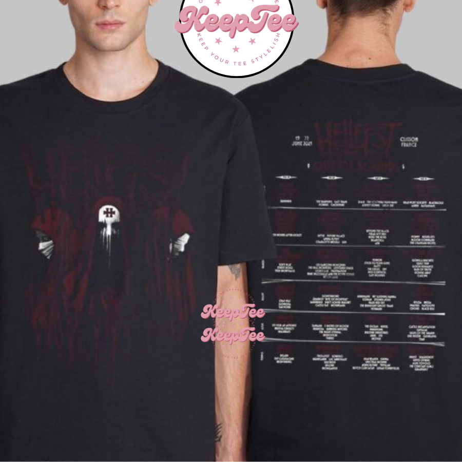 Hellfest 2025 Out Of Bounds Merch Clisson France On June 19-22 2025 With Lineup Strange Two Sided Essentials Shirt