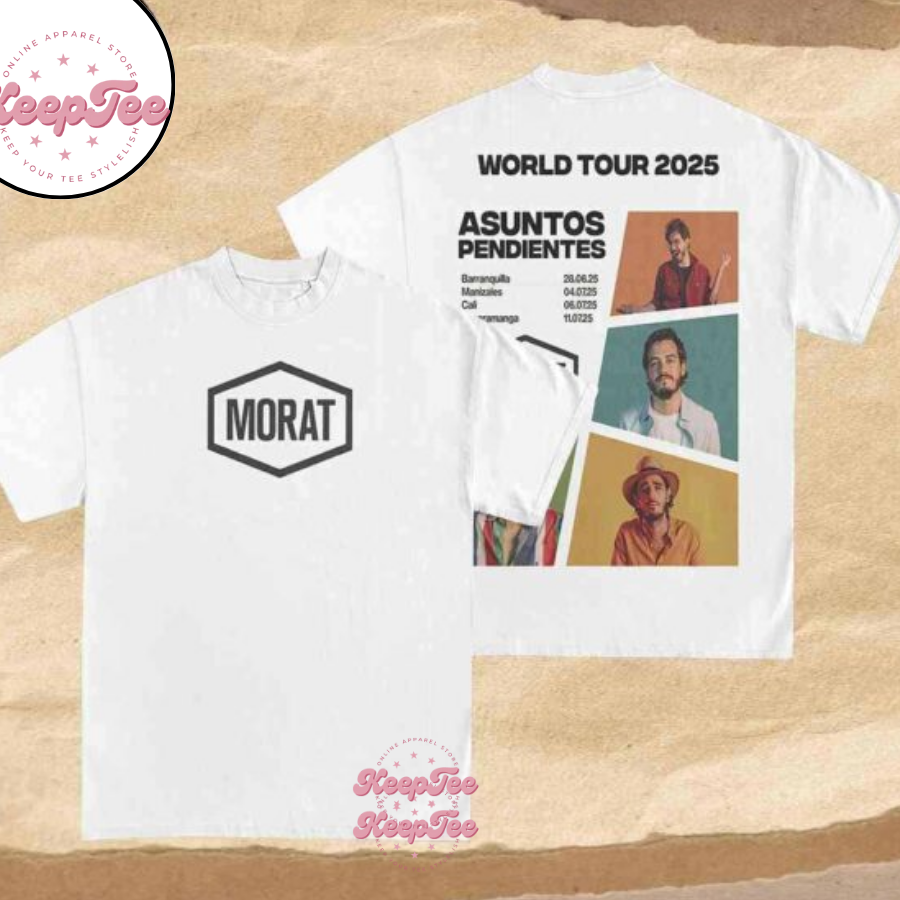 Morat Band World Tour 2025 Asuntos Pendientes Tour Dates And Photo Merchandise Shirt