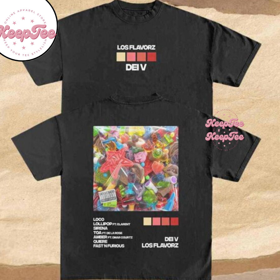 Dei V Los Flavorz Usa Tour 2025 Tracklist Merchandise Shirt