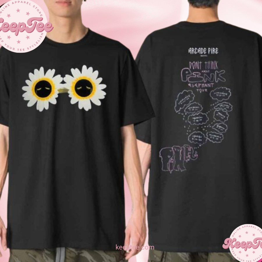 Arcade Fire Band X Mercadorama Dont Think About Pink Elephant Tour Tour 2025 Merchandise Shirt
