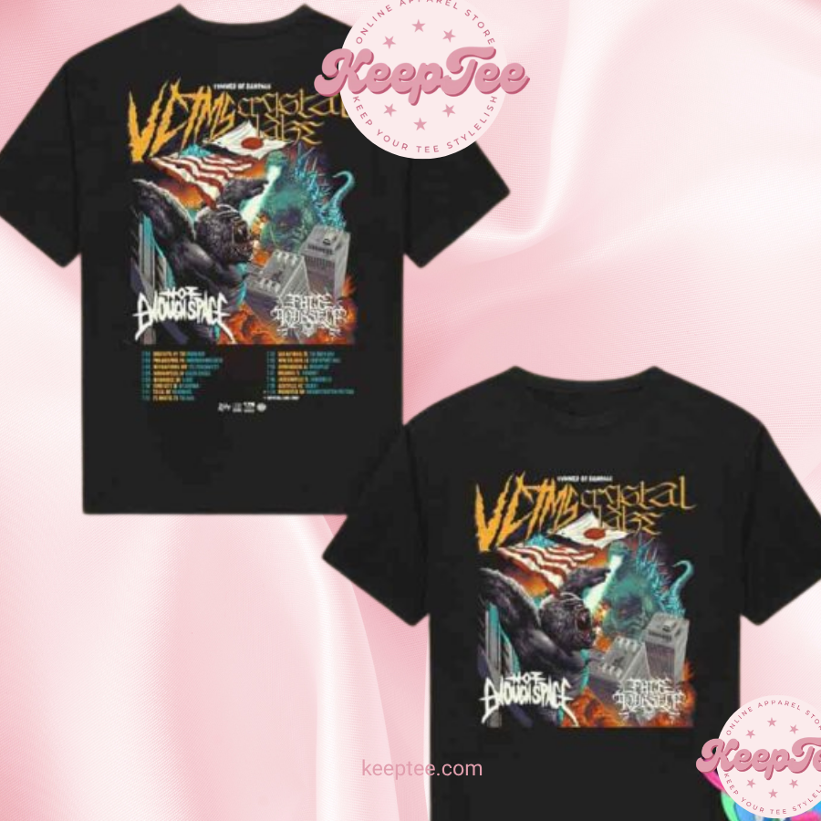 Not Enough Space X Vctms X Crystal Lake X Face Yourself Summer Of Rampage Tour Dates 2025 Two Sides Unisex Shirt