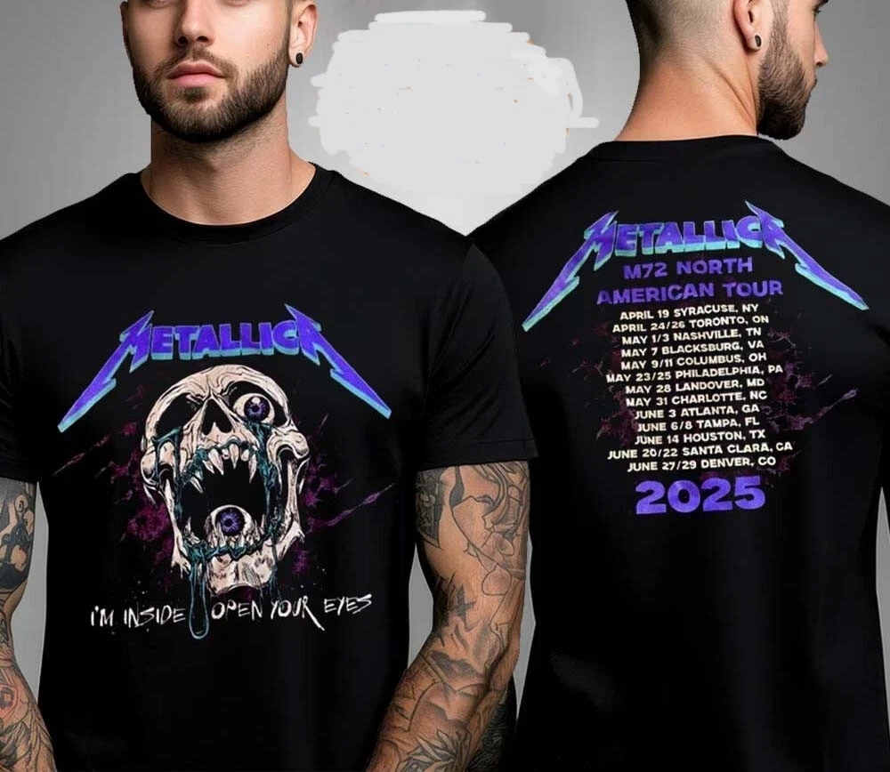 Metallica M72 Tour 2025 I’M Inside Open Your Eyes Skull Shirt