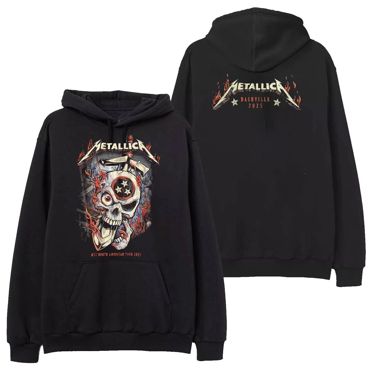 Metallica Nashville 2025 M72 Tour Pop Up Exclusive Event Hoodie