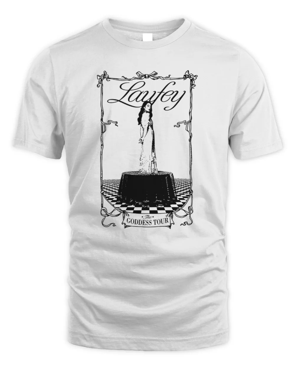 Laufey Merch The Goddess Tour Tee White